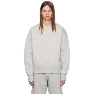 AMI Paris 스웨트셔츠 그레이 아미 드 꾀흐 스웨트셔츠 242482M204008