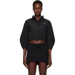 지방시 셔츠 블랙 퍼프 셔츠 251278F109006