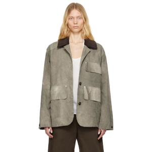 스텔라 매카트니 재킷 그레이 코듀로이 칼라 에이지 재킷 251471F063000