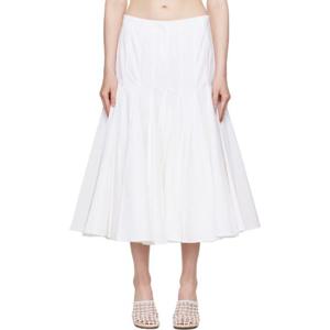 25 FW 쟈크뮈스 여성 화이트 라 크루아제르 더 아가베 미디 스커트 251553F092010