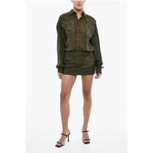 디스퀘어드2 숏 원피스 S72CV0515 DTN003 961 Military Green