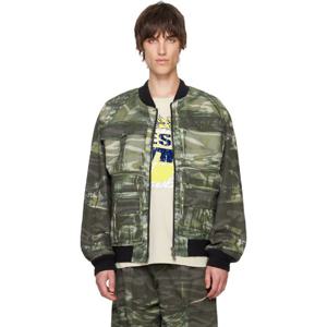 디젤 점퍼 카키 메르츠 보머 재킷 242001M175000