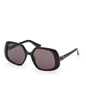 게스 샤이니 블랙 스모크 렌즈 오버사이즈 선글라스 GU7862 01A