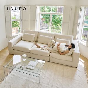 휴도 구름의 동백 2900 모듈형 4인용 가죽 소파 (쿠션증정)