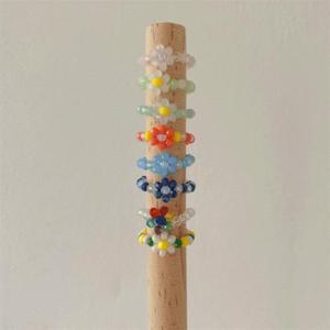 비즈 구슬 꽃 토우링 발가락지 애끼링