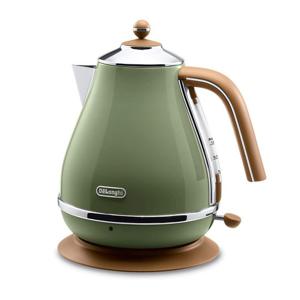 DeLonghi KBOV1200J-GR 1.0L (데론기) 전기 주전자 아이코나 빈티지 스테인리스 보기 쉬운