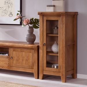 마루엔개비 우리목 유리장식장 55 원목가구