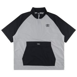 엄브로 썬샤워 스탠넥 반팔 아노락 UQ321CWT71LGR