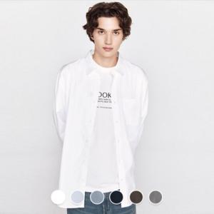 [지오다노]남성 포플린 레귤러핏 긴팔 셔츠 045901