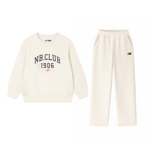 뉴발란스 에센셜 스트레이트 스웻 셋업 키즈 트레이닝복세트 베이지 NK9YEB403U-35