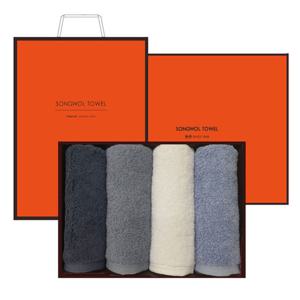 송월타월 항균 99% 호텔수건 헤비 180G 40수 4매 선물세트+쇼핑백 기념수건 답례품