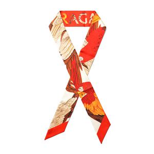 페라가모 32 0801 0771199 (320801 771199) 패럿 프린트 스키니 트윌 실크 스카프