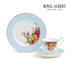 [로얄알버트]황실장미 블루 티세트 1인조 3P