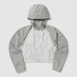 엄브로자켓 JQS UP322CJK78-WGR 썬샤워 우먼스 2in1(투인원) 디테쳐블 자켓 / WHITE GREY