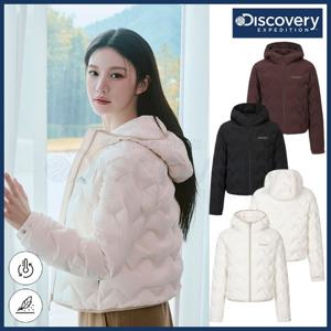 디스커버리 25FW 겨울 신상 여성 세미오버핏 티베른 튜브구스다운 세미크롭 후드 경량패딩 점퍼/고윤정자켓/퀼팅/캐주얼 DXMIA DWDJ84056