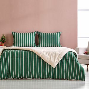 [모던하우스] 소프트워싱 극세사 차렵이불 싱글 그린 스트라이프