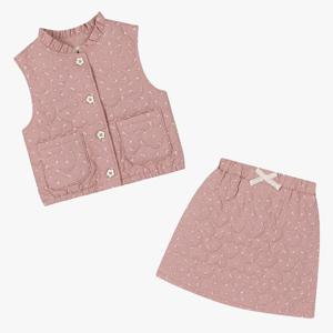 [치크]전판나염 패딩조끼 스커트 세트 CKSM23T4G _NC해운대점