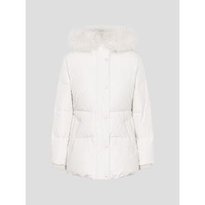 [빈폴레이디스] 폴리 퍼 후드 미디엄 사파리 다운 점퍼  아이보리 (BF4X38O020)