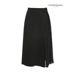 [꼼빠니아][꼼빠니아]언발 배색 플리츠 스커트-CW22SF0201509C