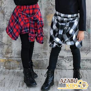 [아자브키즈] 체크남방 치랭스 여아치마레깅스 유아스커트레깅스