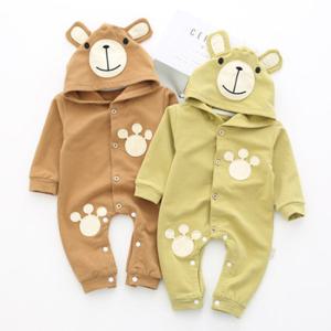 곰돌이 발바닥 후드 우주복 (0-18개월) 300140