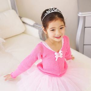 파스텔 리본 워머 발레가디건 유아 아동 키즈 여아 발레복 세트
