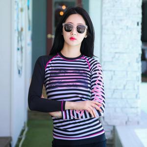 여성 틸러스 래쉬가드 티셔츠 긴팔 수영복 상의 빅사이즈 JR134