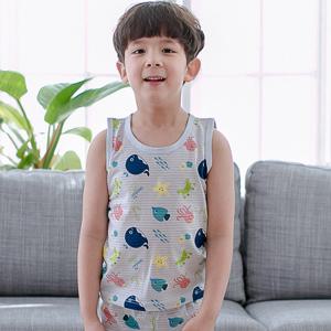 꼬마친구 바다 민소매 쟈가드 아동내의 실내복