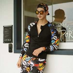 뱅뱅 남자 집업 래쉬가드 남성래쉬가드 비치웨어 긴팔 수영복