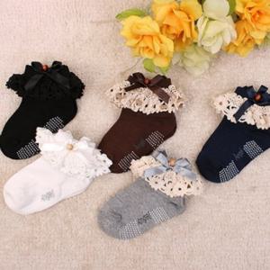 [키즈노리] 구슬 유아동 레이스양말