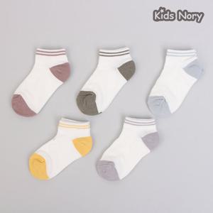 키즈노리] 로빈SK 아동 발목양말 5족/유아양말/아기/선물