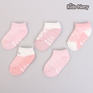 키즈노리]올리비아 아동발목양말 5족/유아양말/아기/돌답례품