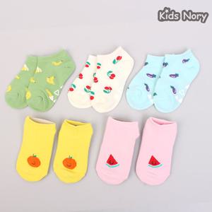 키즈노리] 쥬시커즈 아동 발목양말 5족/유아양말/아기양말/아이