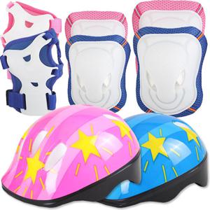 스포키 헬멧 + 아동용보호대 세트 손목 팔꿈치 무릎