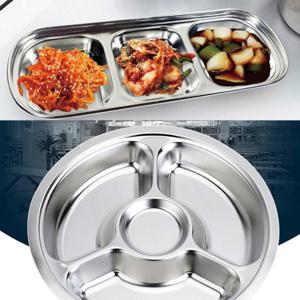 개인위생 식판 비대면 집콕 4구원형 3구반찬소스 세트