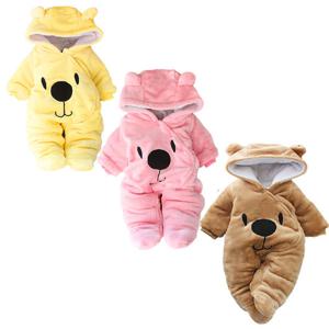 [엠케이] 보드라운 곰돌이 유아 후드 우주복(59-80) 204293