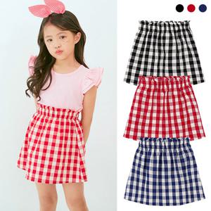 리틀버니 유아동 코코 체크 스커트 A라인 치마 SK2594