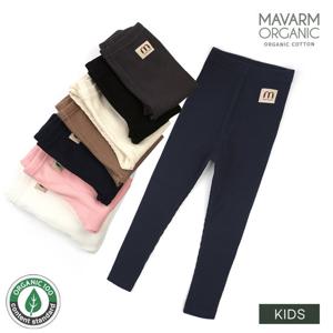 마밤 오가닉 도톰한 아동 골지레깅스 9부 캄네이비