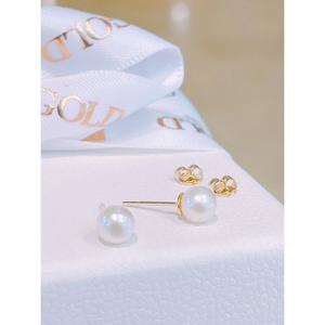 미니골드 14K 담수진주 귀걸이 (5mm) ECPM4146