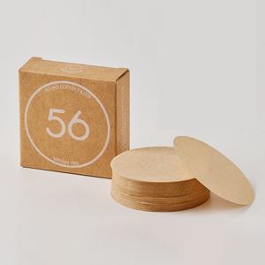빈플러스 라운드 커피필터 56mm 여과지 100매 브라운