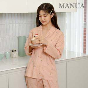 마누아 60수 고밀도 파자마세트 허브 여자잠옷 1927_F