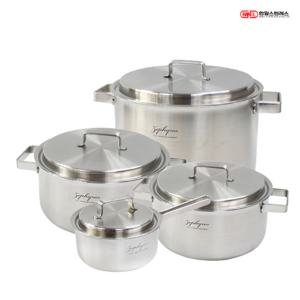 한일스텐레스 제피로스 IH통5중 304스텐 냄비세트 4종C 편16+양20+24+곰30