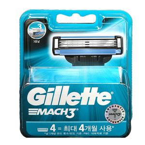 질레트 마하3 면도날 4입