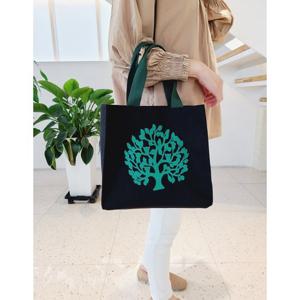 [쓰리몰] 돈꽃나무 블랙 사각보조가방 에코백 다용도/데일리가방