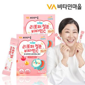 비타민마을 금쪽 리포퍼 철분 비타민C 복숭아맛 총60포 2개월분