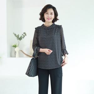 [쉬즈마담]T57103 어깨 날개프릴 소매밴딩 블라우스