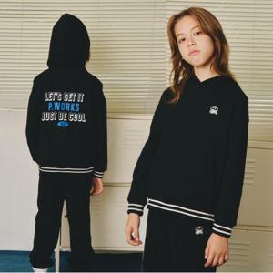 [포인터웍스]헤지스키즈 주니어 루즈핏 베이직 후드_BLACK ISF41TH04G_BK