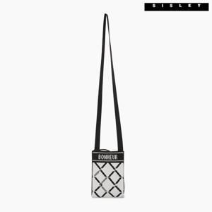 [시슬리]시슬리 자카드 니트 크로스백 SCBG03311_BK