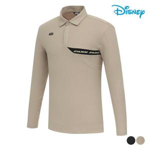 [디즈니골프] 남성 스타워즈 약기모 긴팔 카라 티셔츠 DN3MTS002