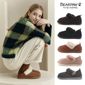 [베어파우(슈즈)]ROSEMARY 여성 경량 천연 소가죽 단화 양털 슬립온 5종 택1 0822PD-w